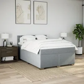 vidaXL Boxspringbett 140 x 200 cm Hellgrau