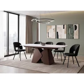 WFL GROUP Vanta 180 x 90 x 76 cm ausziehbar weiß