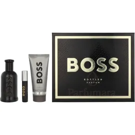 HUGO BOSS Boss Bottled Parfum 100 ml + Shower Gel 100 ml + Parfum 10 ml Geschenkset