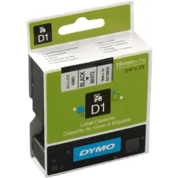 Dymo Originalband 45803  schwarz auf weiß  19mm x 7m