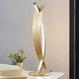 LUCANDE LED-Tischleuchte Marija, Tischleuchte Gold/Silver