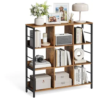 VASAGLE Bücherregal 30 x 100 x 103,1 cm Vintagebraun-Schwarz