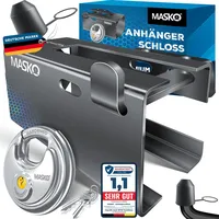 Masko MASKO® Anhängerschloss für Angekoppelte & Abgekoppelte Anhänger Anhänger