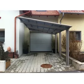 Ximax Alu Einzelcarport Linea Typ 110 Edelstahl-Look 273 x 556cm Sonderfertigung