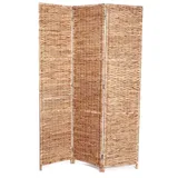 creedwood RAUMTEILER Marlon Wasserhyazinthe, 166x121cm, 3-teilig, klappbar | Natur Paravent, Raumtrenner, Deko Stellwand, Boho Sichtschutz, Ankleide Trenner