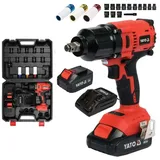 Yato Akkuschrauber 18V inkl. 2 x 3,0 Ah + Ladegerät + Einsätze