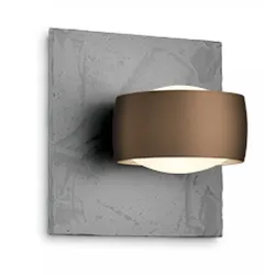 Oligo Grace Unlimited LED Wandleuchte Glasplatte Betonstruktur | brazilian brown