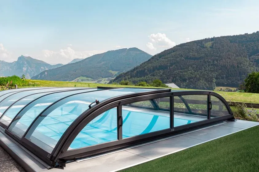 Poolüberdachung SkyCover® Harmony Clear 3.7x6.3m