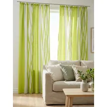 Wirth Vorhang WIRTH "Brooklyn" Gr. 1, grün, B:145cm H:150cm, Polyester, Gardinen