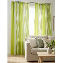 Wirth Vorhang WIRTH "Brooklyn" Gr. 1, grün, B:145cm H:150cm, Polyester, Gardinen