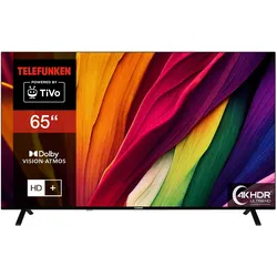 Telefunken 65 Zoll Fernseher Smart TV (4K UHD, HDR Dolby Vision, Dolby Atmos, 6 Monate HD+ inkl.)