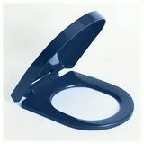 JUNNIU Toilettendeckel, Toilettendeckel丨WC Deckel,Klobrille mit Absenkautomatik,Ovaler WC-Sitz mit Quick-Release-Funktion,Rot Blau Orange Optional Navy Blue