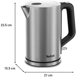 Tefal KI513D10, Wasserkocher, Schwarz, Silber