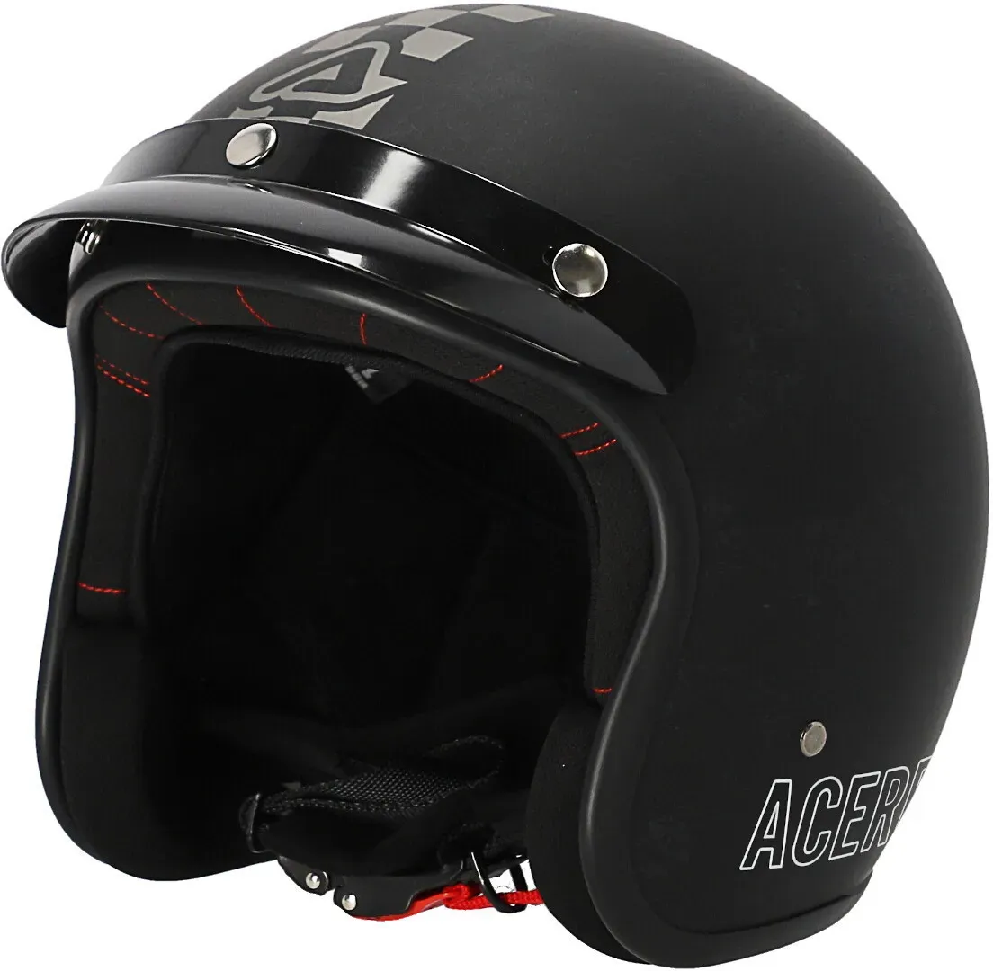 Acerbis Skodela Jethelm, schwarz-silber, Größe XS für Männer