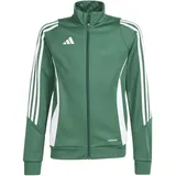 adidas Tiro 24 Kinder Fußballjacke, grün - team dark green/white 140