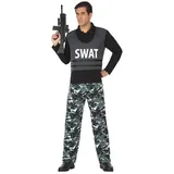 Atosa Polizei Swat Kostüm Für Herren - Black - XS-S