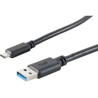 S-Conn 13-31045 USB Kabel 3 m USB 3.2 Gen 1 (3.1 Gen 1) USB A USB C Schwarz