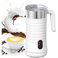 PARIS RHÔNE Milchaufschäumer Elektrisch mit Ständer, 4-in-1 Milchaufschäumer und Dampfgarer Heiß-Kalt-Schaum Temperaturregelung, automatische Abschaltung Milchaufschäumer für Kaffee