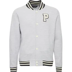 Collegejacke 11 PROJECT "Collegejacke PRValen", Herren, Gr. XXXL, grau (stone mix), Obermaterial: 100% Baumwolle CO., casual, regular fit normal, Jacken
