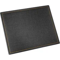 Läufer 37058 Concerto Leder, schwarz, carbon, Ziernaht gold, Handgefertigt aus Echtleder in Deutschland, Mauspad aus Leder