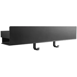 Designfabrik Hamburg Duschablage ohne Bohren | Badezimmer Organizer | Duschregal ohne Bohren | Badregal | Hängeregal | Wandregal | Duschkorb selbstklebend | Duschablage Schwarz 42 cm