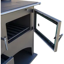 Viktoria Viki Kaminofen Metall Schwarz/Grau