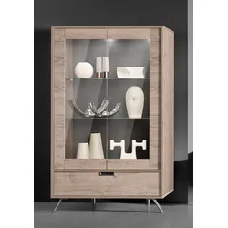 Vitrine INOSIGN "Palma", braun (eichefarben), Schränke, Höhe 176 cm