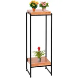 Blumentisch MCW-K71, Blumenregal Beistelltisch Pflanzregal, MVG-zertifiziert MDF Metall ~ naturfarben, 101cm