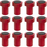 12 Stück Aluminiumlegierung Bankhaken Bank-Hundeklemme Holzbearbeitungstisch Spannbacken Werkbank Positionierung Hobelstopfen Hunde-Klemme Hobelbank Zubehör für 20mm Hundeloch Rote