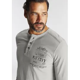MAN'S WORLD Henleyshirt grau XXL