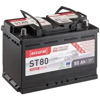 accurat 12V 80Ah AGM Versorgungsbatterie für Wohnmobil und Versorger Batterie, (12 V V)