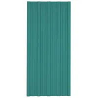 VidaXL Dachpaneele 12 Stk. Verzinkter Stahl Grün 100x45 cm