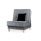 Konsimo Schlafsessel Dozer Velours 80 x 94 x 93 cm Grau mit Schlaffunktion