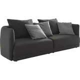 Designwerk Big-Sofa New York, anmutendes Designsofa, mit schmaler Arm- & Rückenlehne schwarz
