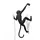 SELETTI Monkey Hanging Wall Outdoor Schwarz
