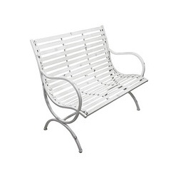 Garden Pleasure Gartenbank TAMBORA 950466 antikweiß Metall 104,0 cm