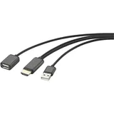Renkforce USB-A-Stecker auf HDMI-Kabel mit USB-A-Buchse, 2 m