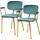 Kayoom Polsterstuhl Giselle 225 Samt mint 2er Set