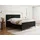 WFL GROUP BOXBETT Allen mit Bettkasten, Samt Schwarz 120x200 cm – inkl. H4 Taschenfederkern Matratze & Foam Topper