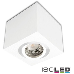 ISOLED Deckenaufbauleuchte für GU10/MR16, eckig, IP20, schwenkbar, exkl. Fassung /Sockel, exkl. Leuchtmittel, Weiß ISO-113124