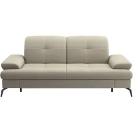sit&more 3-Sitzer SIT & MORE "Amica, inkl. Sitztiefenverstellung und Armteilverstellung", grau (taupe), B:212cm H:90cm T:122cm, 95% Polyester, 5% Polyamid, Sofas, wahlweise mit Kopfteilverstellung und Bettfunktion