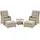 Beliani Lounge Set 5-tlg. Beige