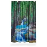 Relaxdays Duschvorhang Wasserfall 180 x 200 cm,