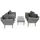 Green Spirit Garten-Sitzgruppe, grau, Glas, Loungemöbel, Loungemöbel-Sets
