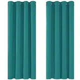 Deconovo Single Blackout Curtains Thermo-Verdunkelungsvorhänge für Schlafzimmer, Polyester, 140 x 260, 2