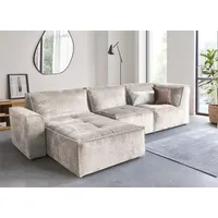 RAUM.ID Ecksofa Monolid L-Form«, (4 St.), Module einzeln für individuelle Zusammenstellung, Bezug in Teddyoptik, beige