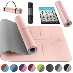 KESSER® Gymnastikmatte mit Tragegurt rutschfest TPE Yogamatte Gepolstert & rutschfest Fitnessmatte , 183 x 61  Trainingsmatte für Fitness Sportmatte, Pilates & Gymnastik Workout extradick