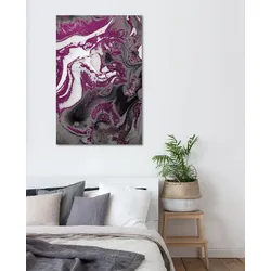 queence Acrylglasbild »Abstrakte Kunst«, Kunst-Gemälde-Abstrakt-klassische Fantasie, in Marmor-Optik queence Farbe Bild(er): pink