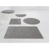 MY HOME Badematte »Renat«, Badvorleger, Badezimmer Teppich, Scandi«, fußbodenheizungsgeeignet-schnell trocknend-strapazierfähig, Badteppich, Badgarnitur, Chenille-Optik, auch als 3 tlg. Set, grau