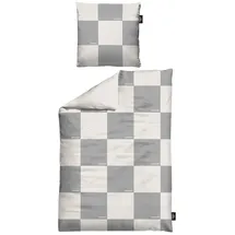 Sansibar Chessboard Grau 135 x 200 cm + 80 x 80 cm